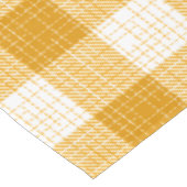 Gelb-weiße karierte Plaid-Design Tischdecke (Schrägansicht)