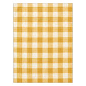 Gelb-weiße karierte Plaid-Design Tischdecke (Vorderseite)