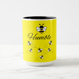 GELB WEISSE KERAMIK 15 OZ. BEE HUMBLE MUG TASSE