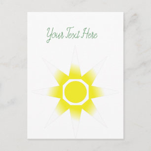 Gelb Weiße Magie Sonne Produkt Postkarte