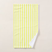 Gelb + Weiße Streifen Geschenk Badhandtuch Set (Handtuch)