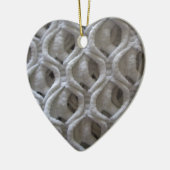 Gelb-weißes Crochet-Gestell Keramikornament (Links)