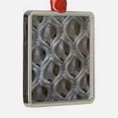 Gelb-weißes Crochet-Gestell Ornament Aus Metall (Rechts)