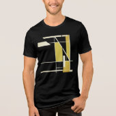 Gelb-weißes geometrisches Mosaik Abstrakter MCM Lo Tri-Blend Shirt (Vorderseite)