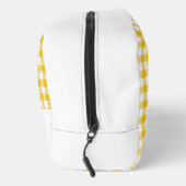 Gelb-weißes Gingham-Karo-Muster Waschbeutel (Rechts)