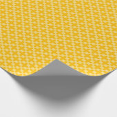 Gelb-weißes Muster mit Kreuzform Geschenkpapier (Ecke)