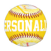 Gelb | White Retro Baseball Sports (Vorderseite)