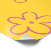 Gelb Y2K Fett Wildblume Lebhafte Frühlingskunst Poster (Ecke)