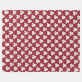 Gelb zentriert Daisy Fleece Blanket (Vorderseite (Horizontal))