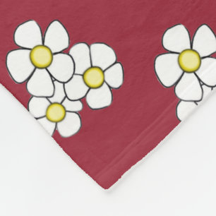 Gelb Zentrierte Gänseblümchen Fleece Decke