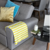 Gelb Zickzack Fleecedecke