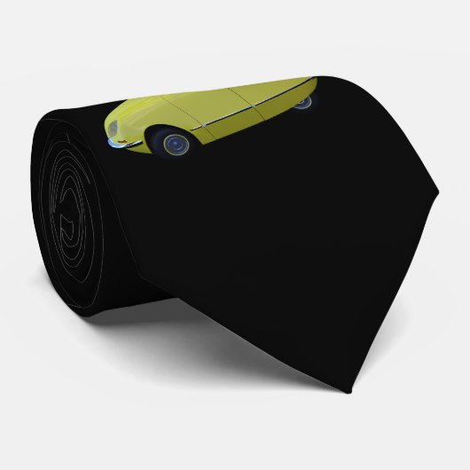 Gelb Zitrone-DS Cabrio Krawatte (Gerollt)