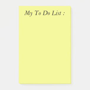 Gelb zu tun Liste Post-it Klebezettel