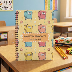 Gelb Zurück zur Schule Notizbuch Muster Notizblock