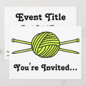 Gelbbarsch aus Garnen und Nadeln Einladung (Vorne/Hinten)