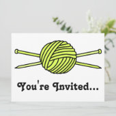 Gelbbarsch aus Garnen und Nadeln Einladung (Stehend Vorderseite)