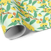 Gelbbaum-Blume Geschenkpapier (Rolleneckpunkt)