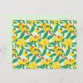 Gelbbaum-Blume Postkarte (Vorne/Hinten)