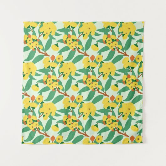 Gelbbaum-Blume Wandteppich (Vorderseite)