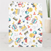 Gelbbauwagen zum 4. Geburtstag Karte (Rückseite)