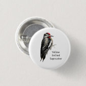 Gelbbbändiger Sapsucker Button (Vorne & Hinten)
