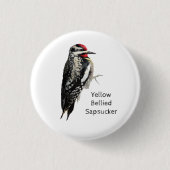 Gelbbbändiger Sapsucker Button (Vorderseite)