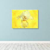 Gelbbbart-Iris-Blossom Leinwanddruck (Insitu (Holzboden))