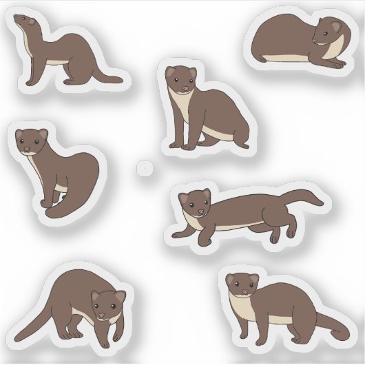 Gelbbbauchweasels Aufkleber (Vorderseite)