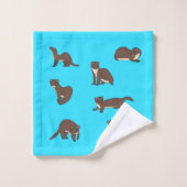 Gelbbbauchweasels Badhandtuch Set (Waschlappen)