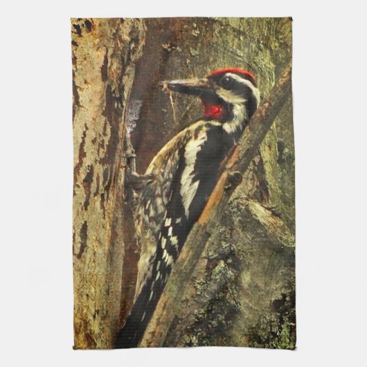 Gelbbblasser Sapsucker Küchentuch (Vertikal)