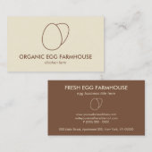 Gelbbeige Hühnereier Visitenkarte (Vorne/Hinten)