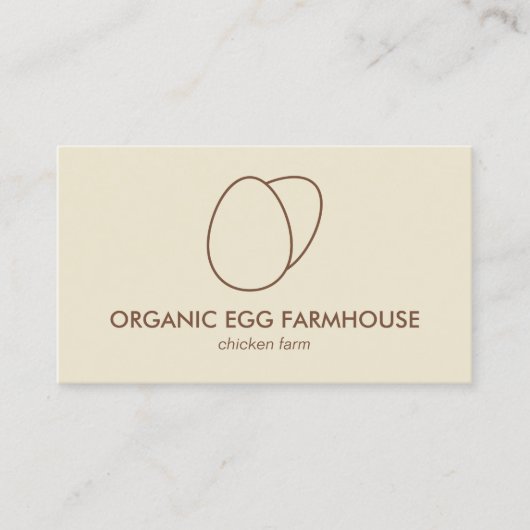 Gelbbeige Hühnereier Visitenkarte (Vorderseite)