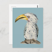 Gelbbillige Aquarellmalerei Postkarte (Vorne/Hinten)
