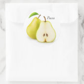 Gelbbirnen Runder Aufkleber (Tasche)