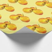 Gelbbirnfrüchte Geschenkpapier (Ecke)