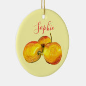 Gelbbirnfrüchte Keramik Ornament (Rechts)