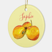 Gelbbirnfrüchte Keramik Ornament (Links)