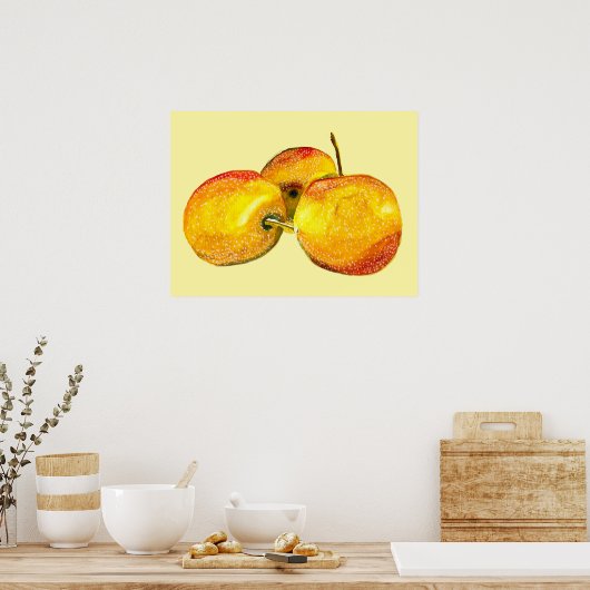 Gelbbirnfrüchte Poster (Küche)