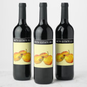 Gelbbirnfrüchte Weinetikett (Flaschen)