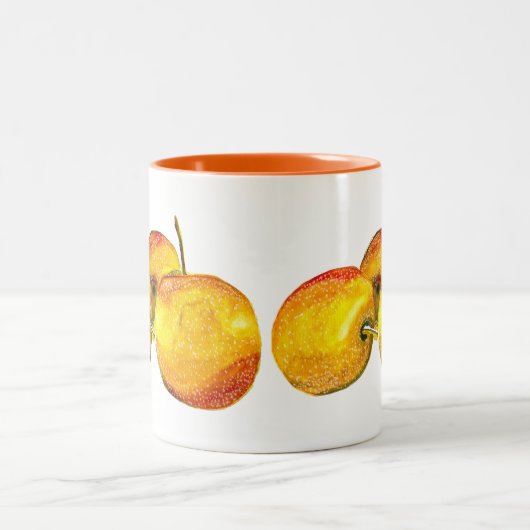 Gelbbirnfrüchte Zweifarbige Tasse (Mittel)