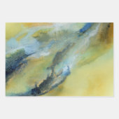 Gelbblau Abstraktes Marmormuster Geschenkpapier Set (Vorderseite 3)