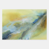 Gelbblau Abstraktes Marmormuster Geschenkpapier Set (Vorderseite)