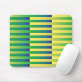 Gelbblau gestreiftes Muster Mousepad (Mit Mouse)
