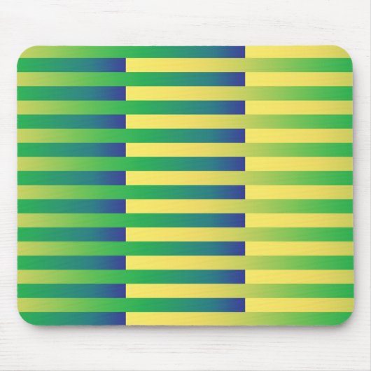 Gelbblau gestreiftes Muster Mousepad (Vorne)