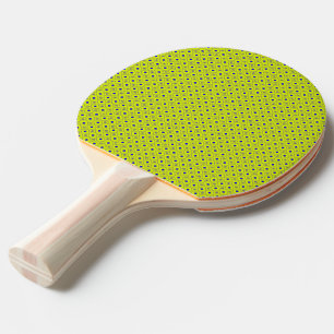 Gelbblau-grün, beidseitig bedrucktes Diamantmuster Tischtennis Schläger