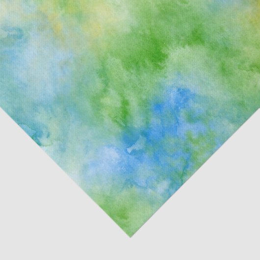 Gelbblau-grüne Farbe Abstrakt Seidenpapier (Ausschnitt)