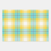 Gelbblau Kariertes Muster Geschenkpapier Set (Vorderseite 2)