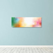 Gelbblau Lila grünes Rosa Trendfarben Leinwanddruck (Insitu (Holzboden))