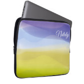 Gelbblau minimalistisch mit dem Namen Electronics Laptopschutzhülle (Vorne Rechts)