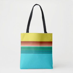 Gelbblau-Multicolor-Streifen Tasche